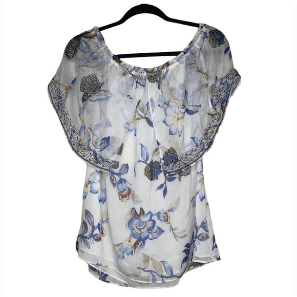 White house black market size medium top 🤍💙 NWOT - Picture 2 of 6